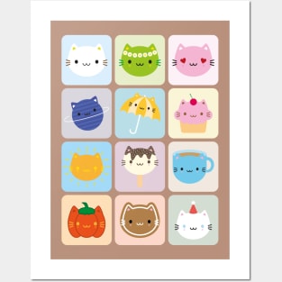 A Year of Cute Cats Posters and Art